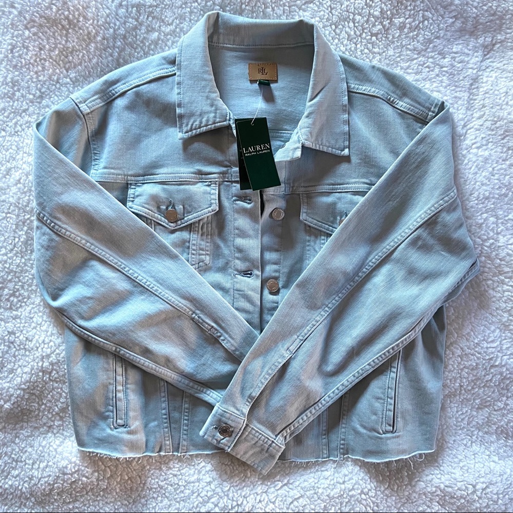 nwt ralph lauren light blue denim jacket